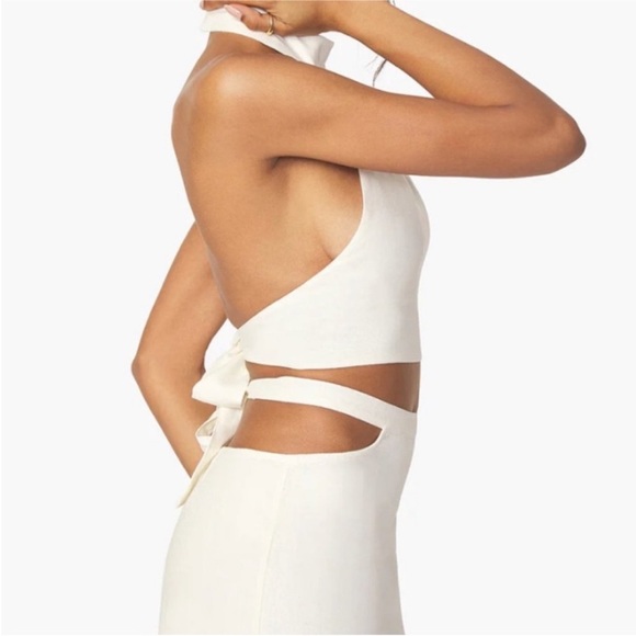 WeWoreWhat // Linen Blend Cut Out Midi Skirt - Picture 2 of 7